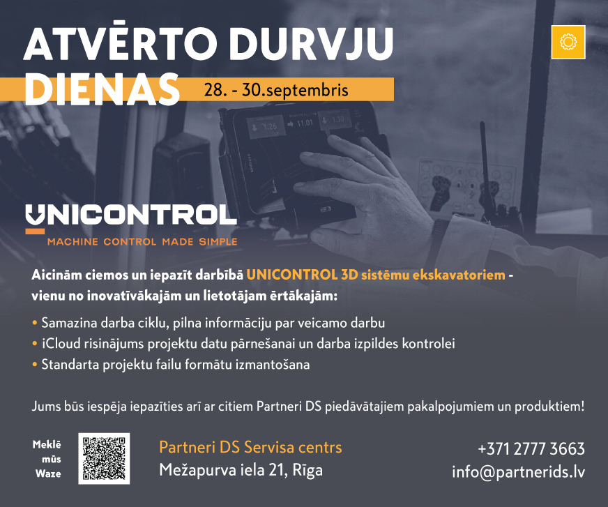 ATVĒRTO DURVJU DIENAS 28.-29.09.2022 PARTNERI DS SERVISA CENTRĀ