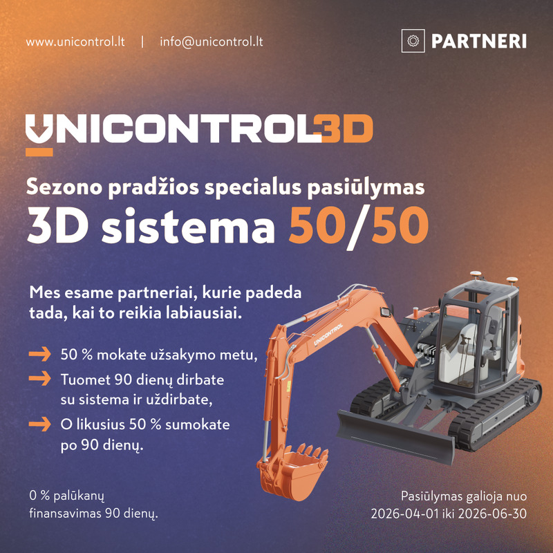 Sezono pradžios specialus pasiūlymas – 3D sistema 50/50